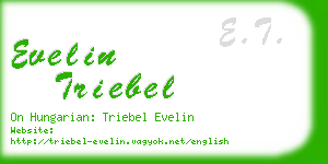 evelin triebel business card